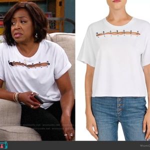 The Kooples Cutout Pin-Detail Tee size medium NWT